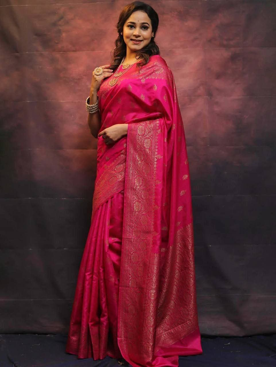 Lichi silk saree