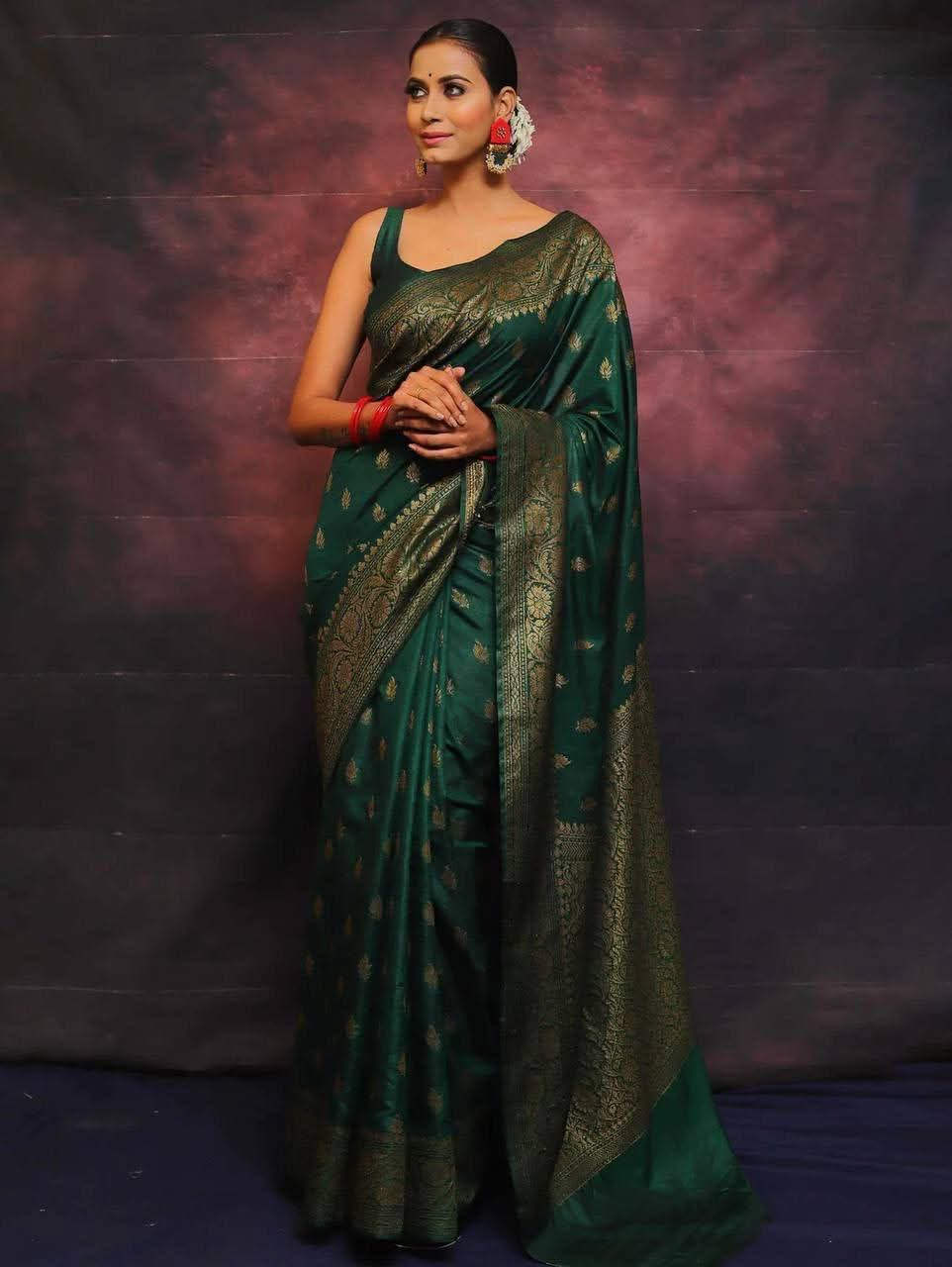 Lichi silk saree