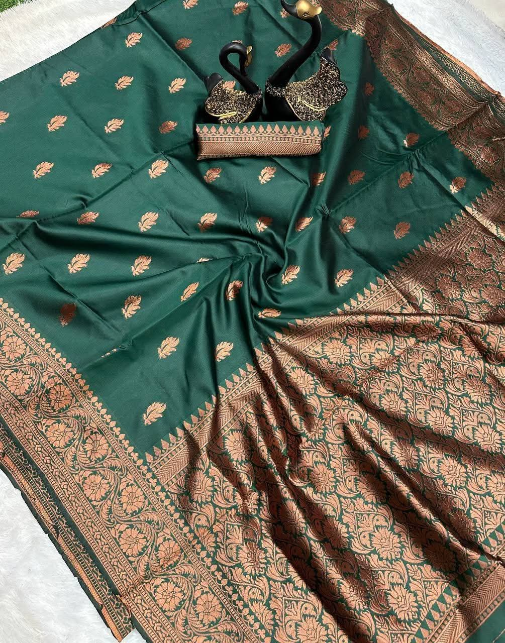 Lichi silk saree