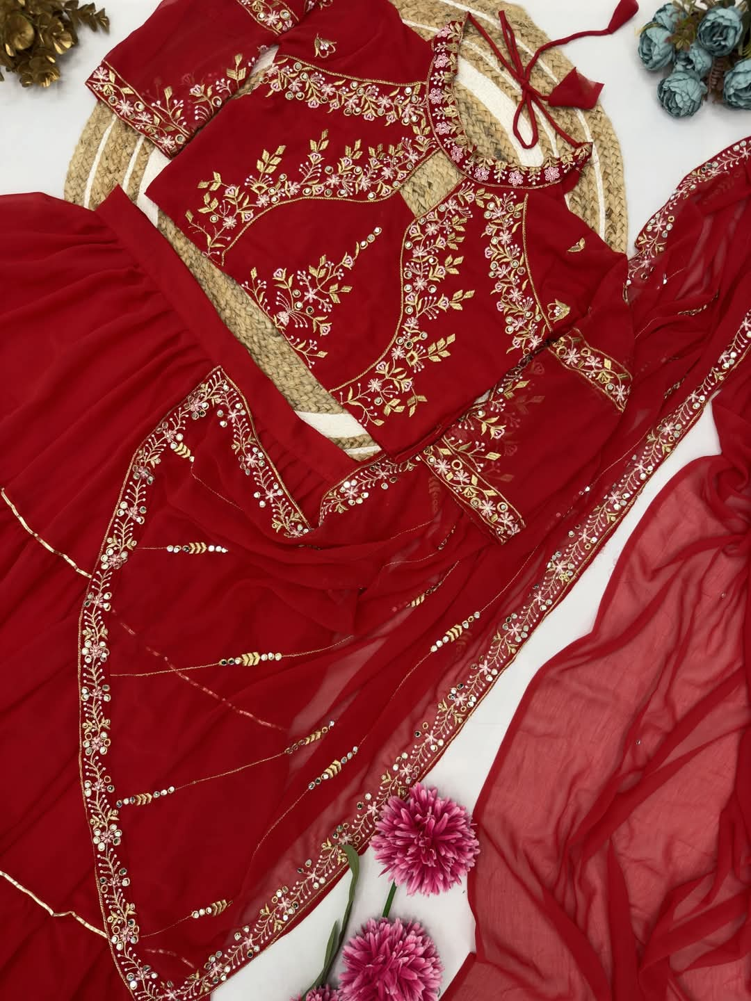 Super Hit Georgette Ruffle Ready To Wear saree