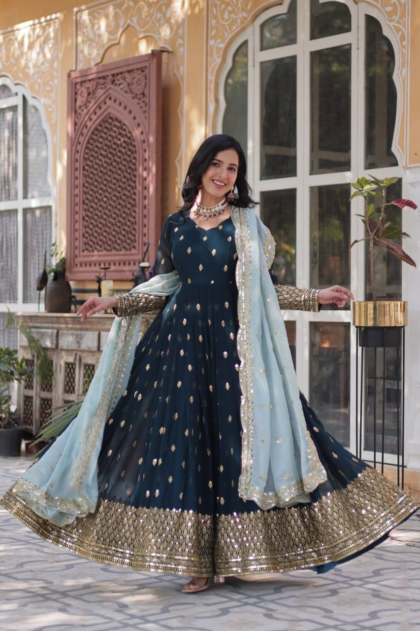 New Designer Party Wear Look Heavy Embroidery - Fully Stiched and Dupatta - Ready to Wear Collection