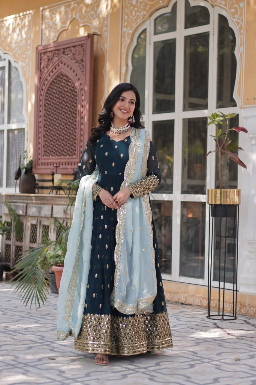 New Designer Party Wear Look Heavy Embroidery - Fully Stiched and Dupatta - Ready to Wear Collection