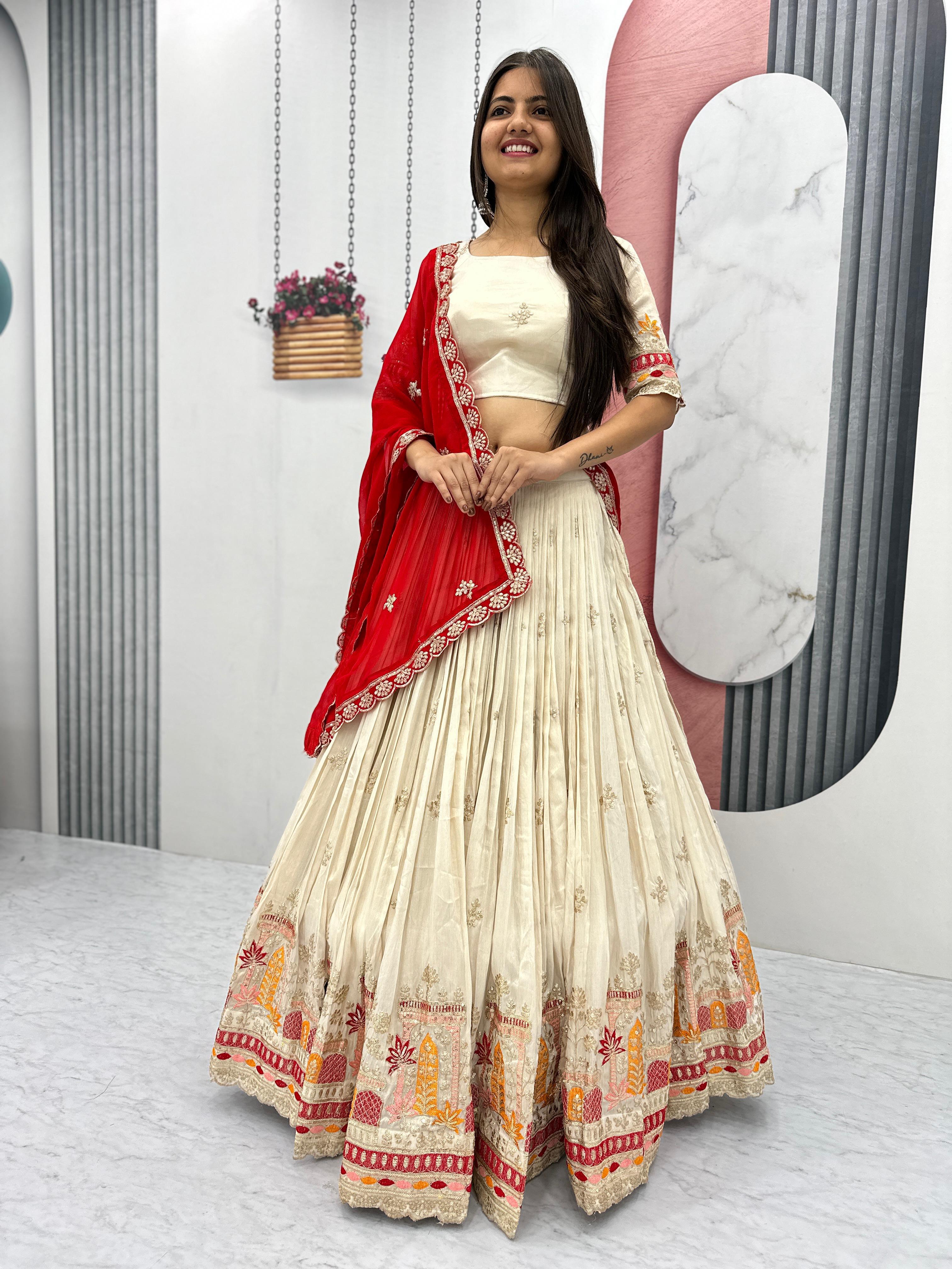 New Launching Festival Lehenga Choli  &nbsp; &nbsp; &nbsp; *Choli Fabric:-* Pure Banarasi Tissue