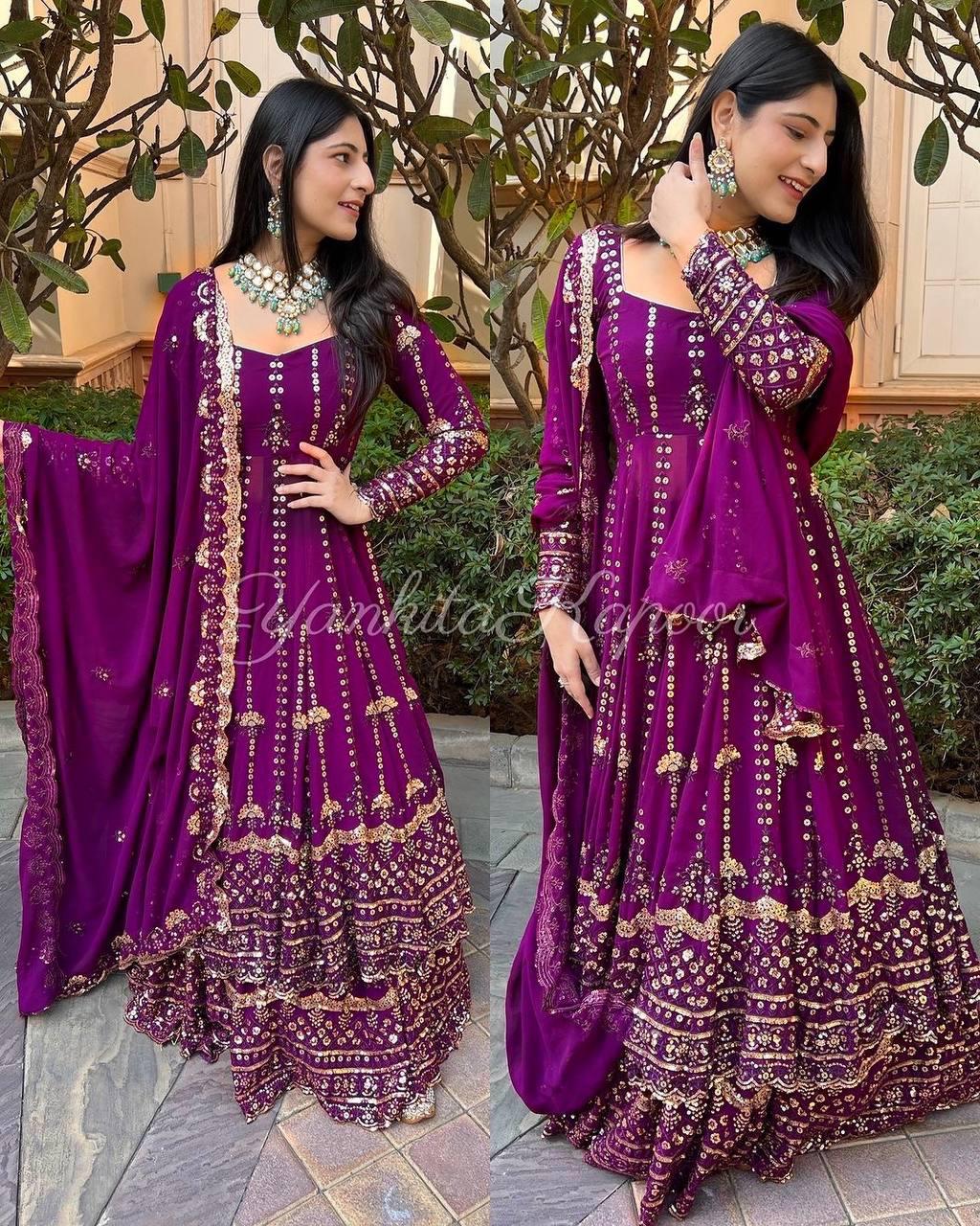 NEW DESIGNER EMBROIDERED ANARKALI GOWN&nbsp;