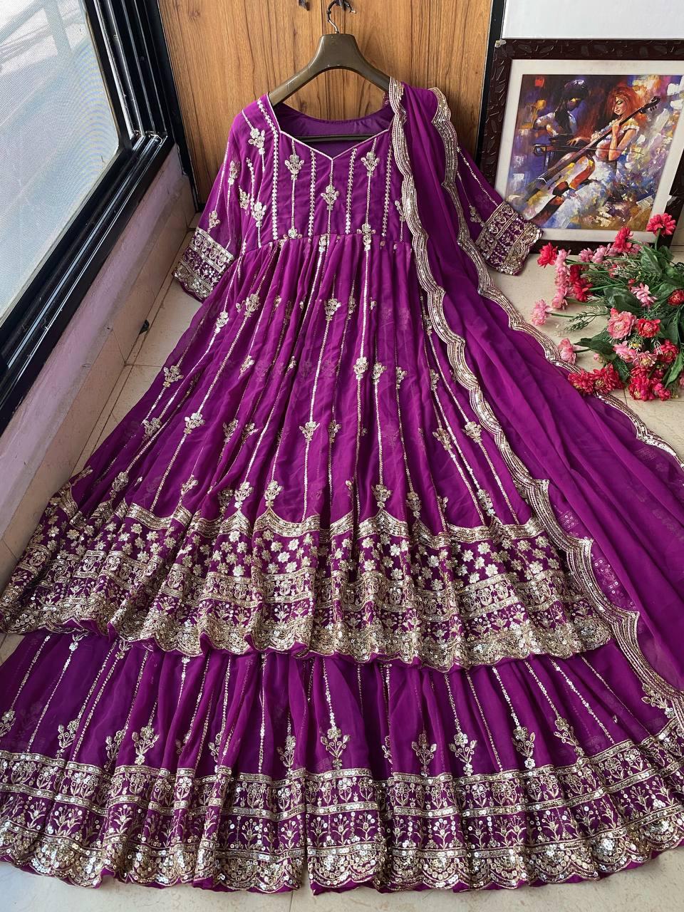 NEW DESIGNER EMBROIDERED ANARKALI GOWN&nbsp;