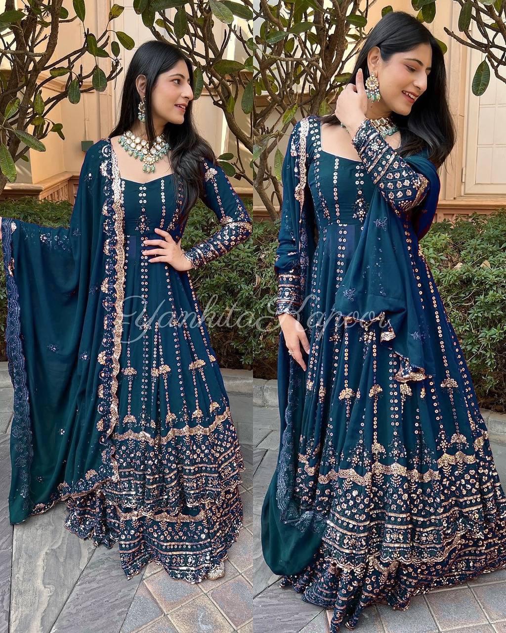 NEW DESIGNER EMBROIDERED ANARKALI GOWN&nbsp;