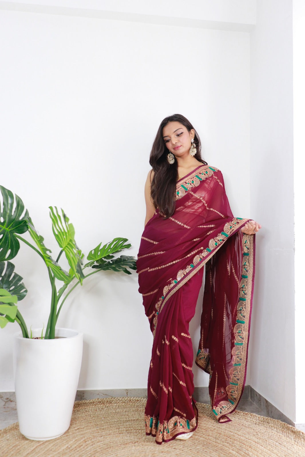 Superb Soft Refined Georget Silk Saree