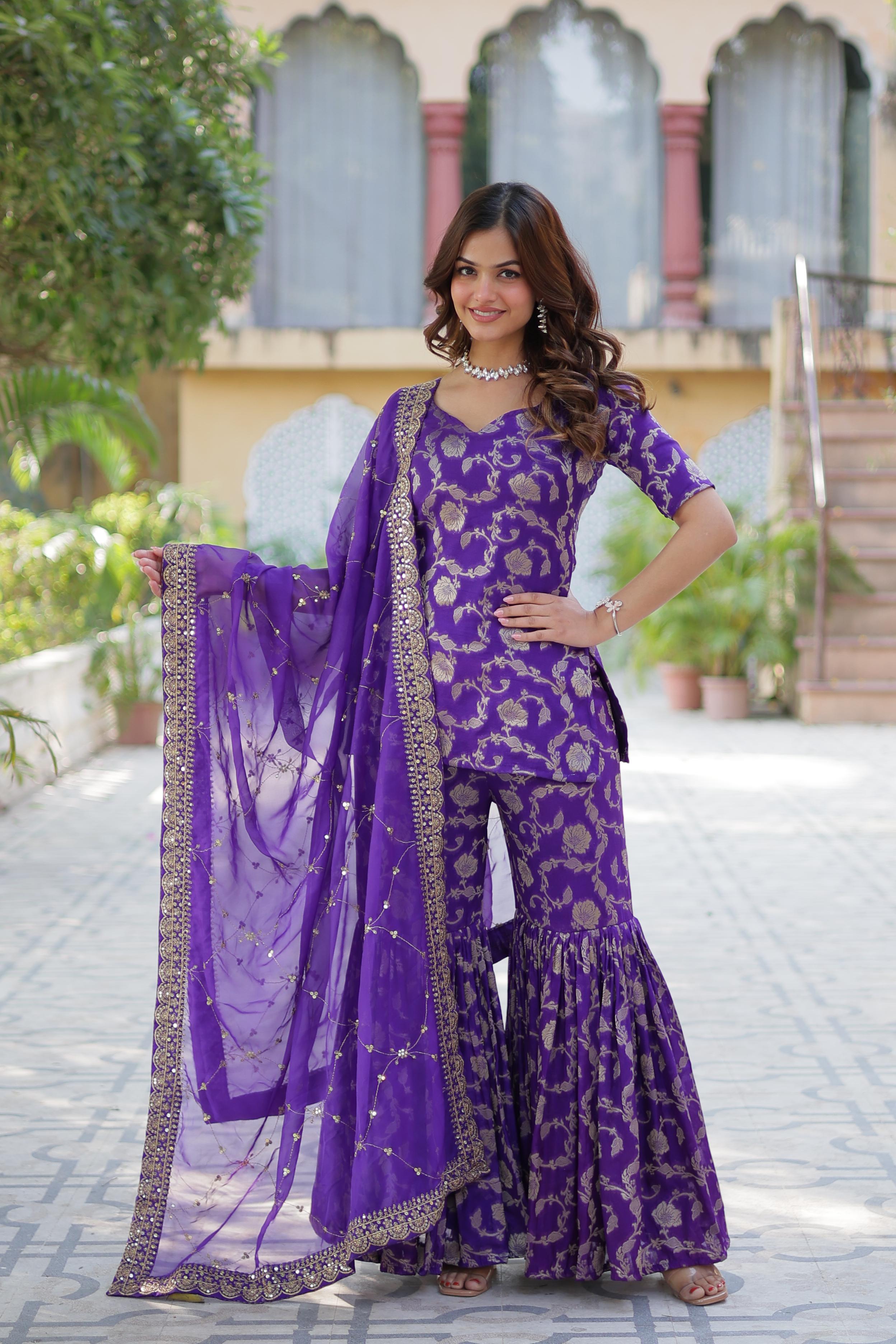 PREMIUM DESIGNER READYMADE TOP-GHARARA-DUPATTA COLLECTIONS.