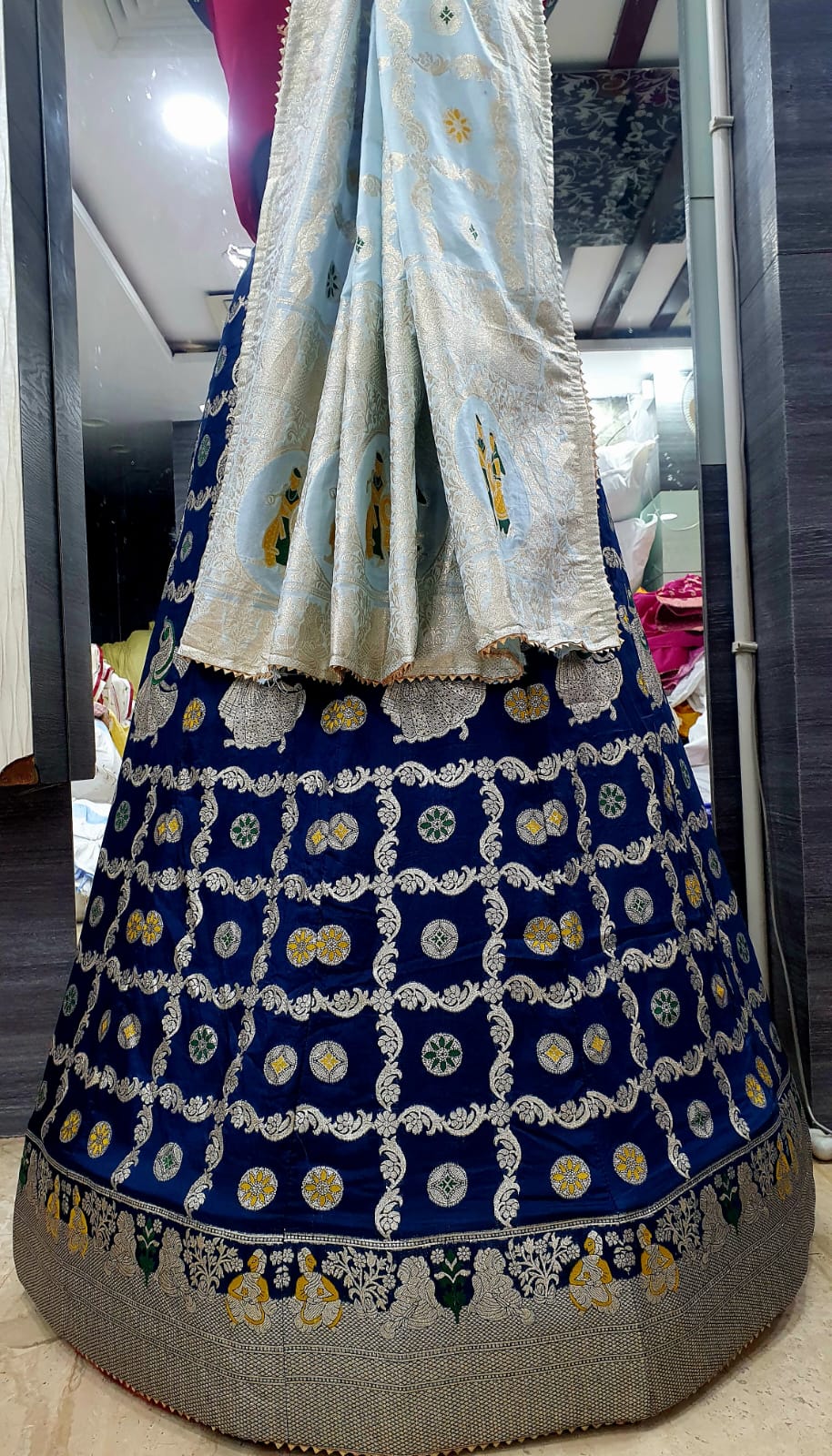 Pure Banarasi Dolo silk lehenga