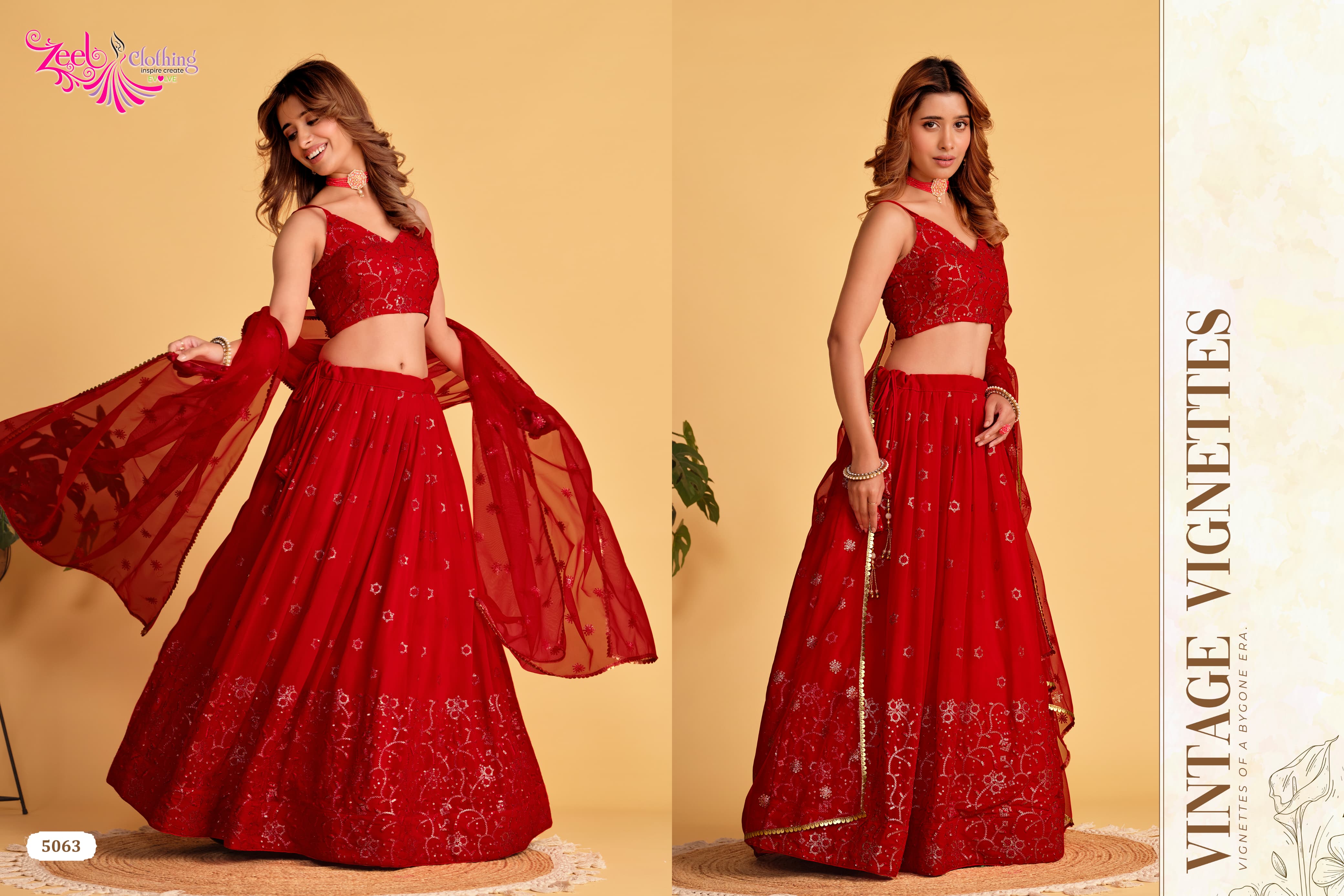 SEMISTITCHED SEQUENCE LEHENGA