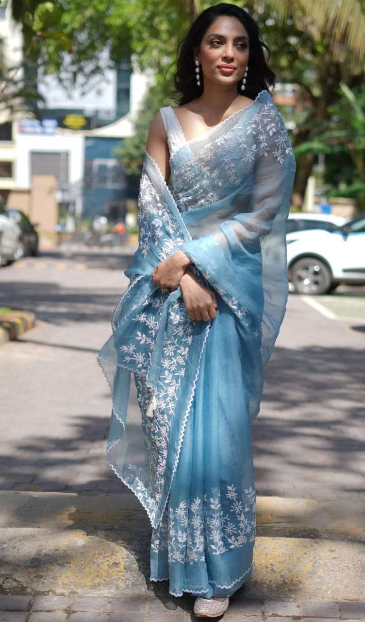 New organza saree*