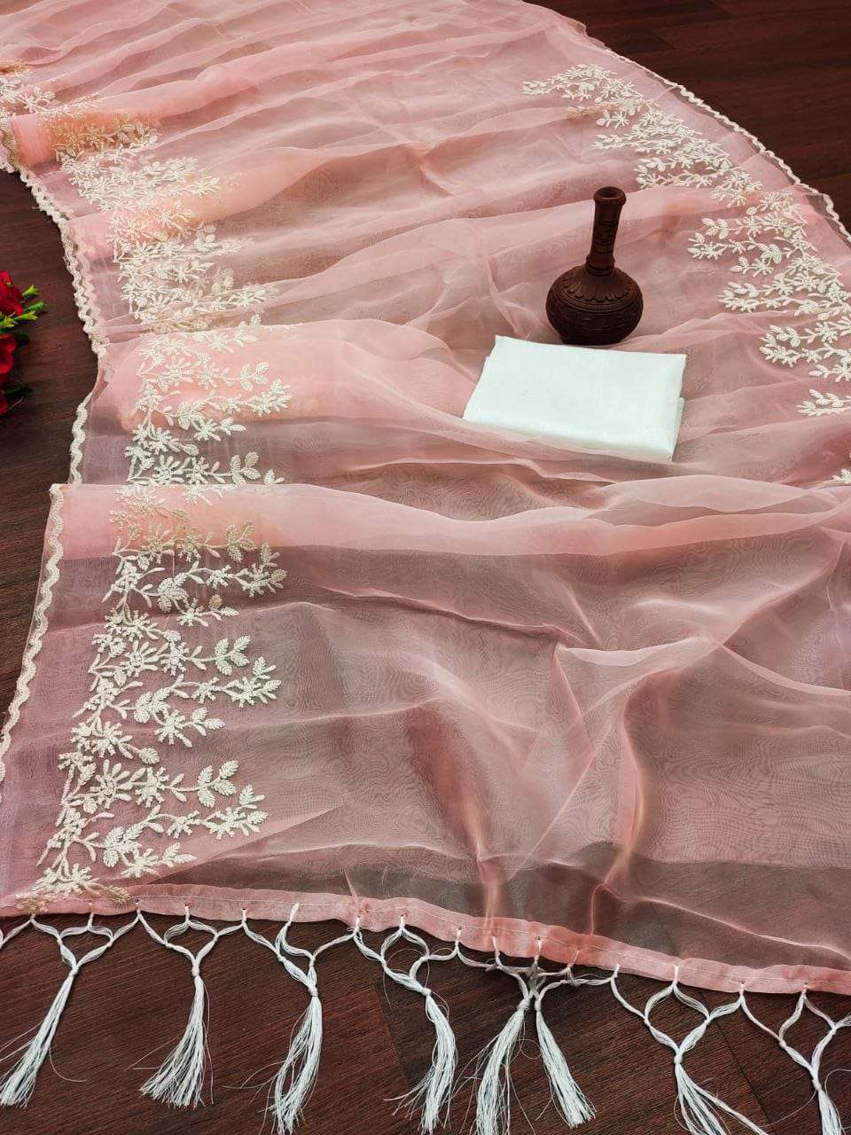 New organza saree*