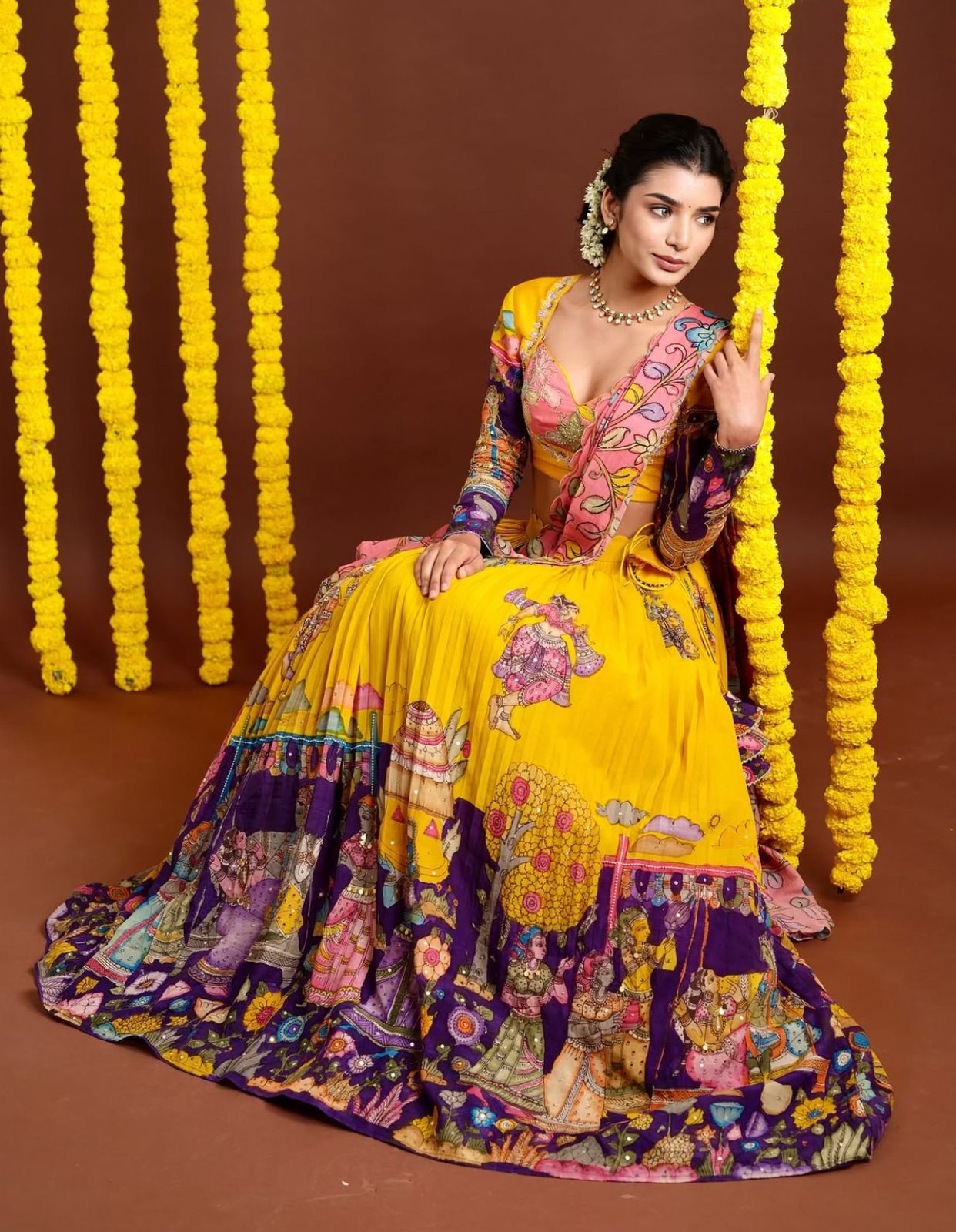 NEW KALAMKARI PRINTED LEHENGA CHOLI*