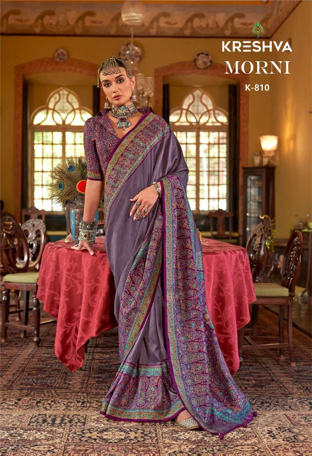 Kreshva Morni Soft Silk With Luxury Printed Fancy Look