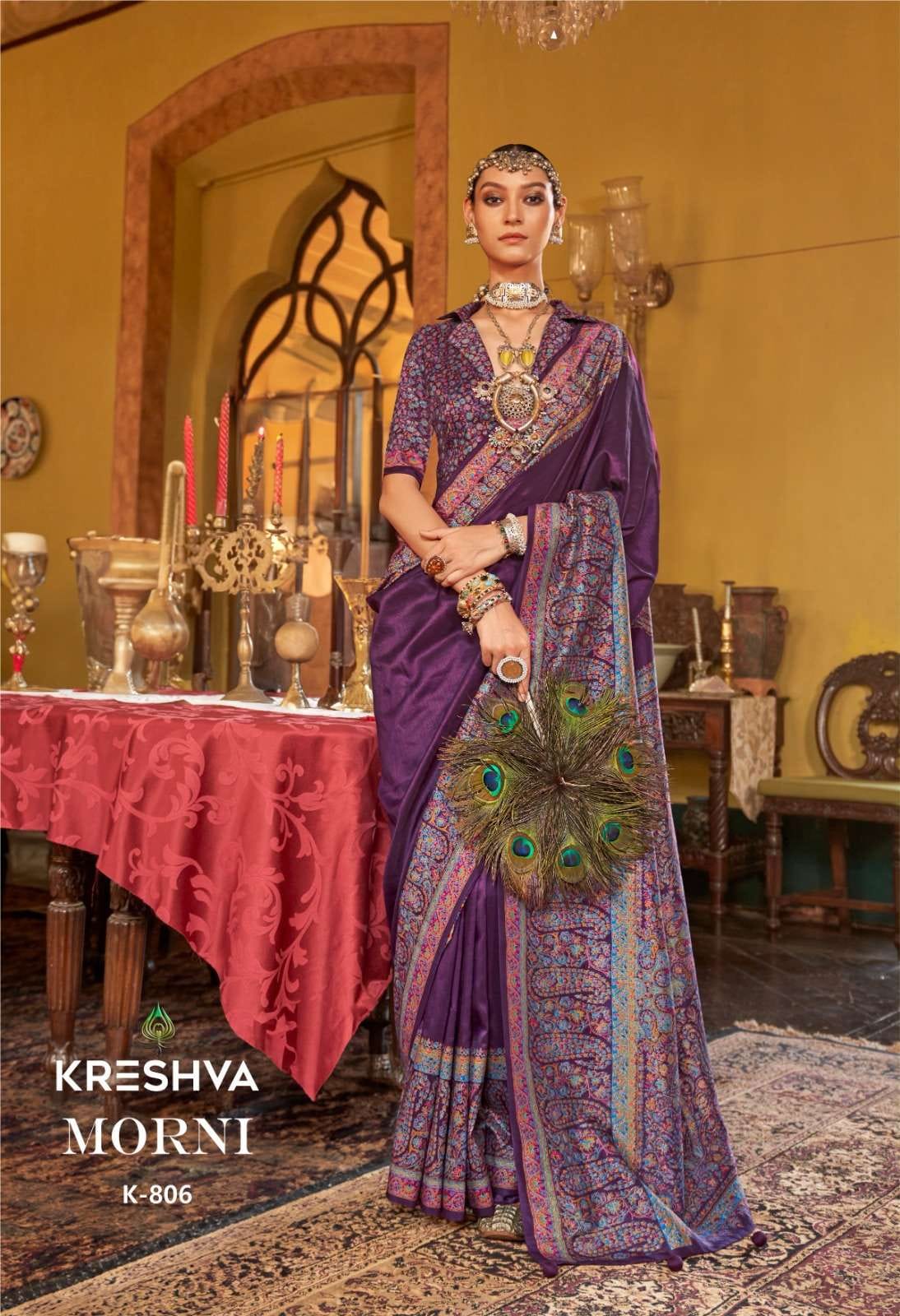 Kreshva Morni Soft Silk With Luxury Printed Fancy Look