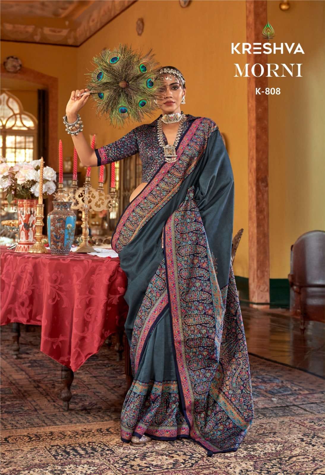 Kreshva Morni Soft Silk With Luxury Printed Fancy Look