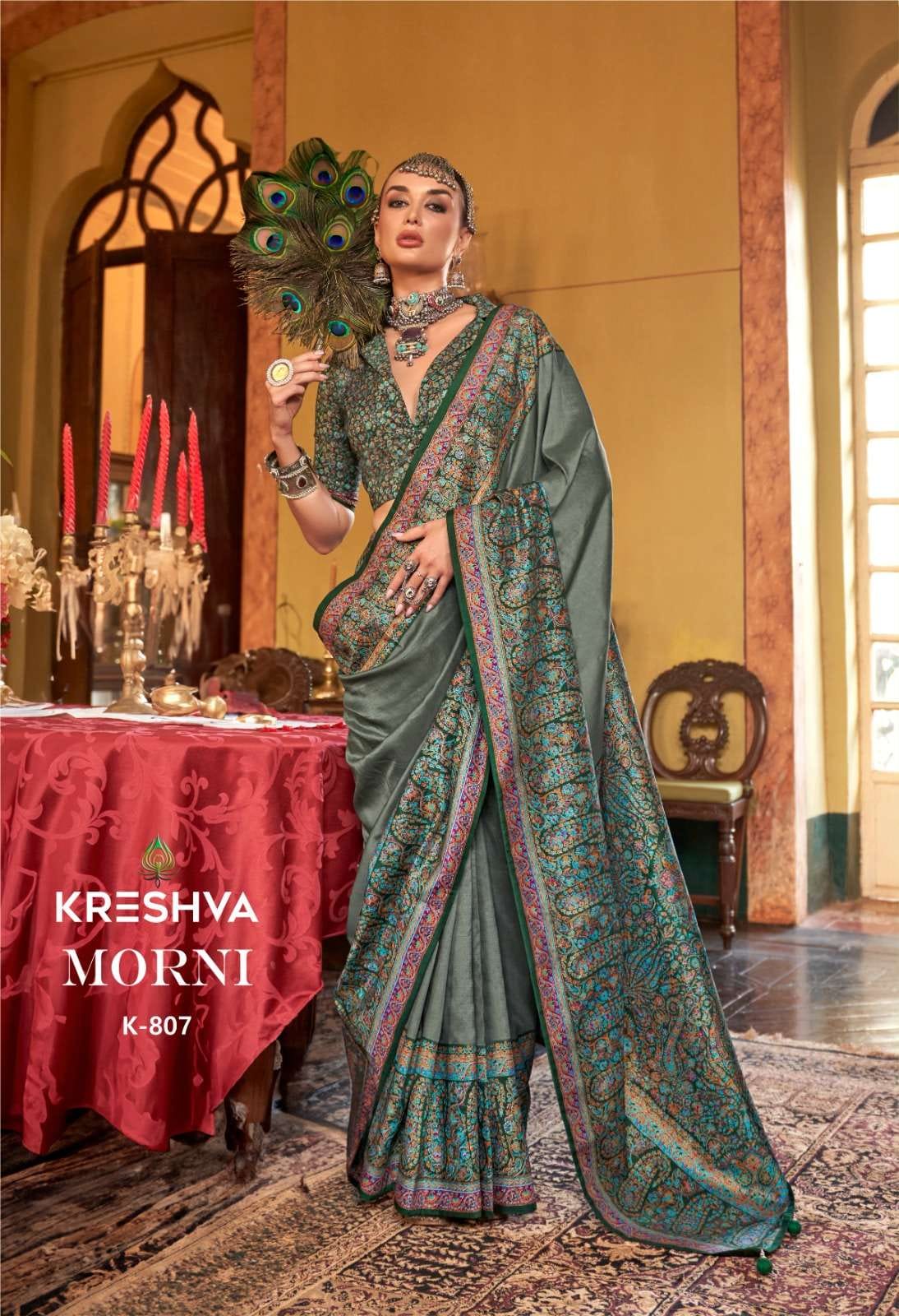 Kreshva Morni Soft Silk With Luxury Printed Fancy Look