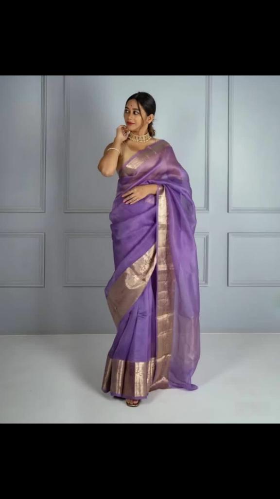 Orgenza zari Saree