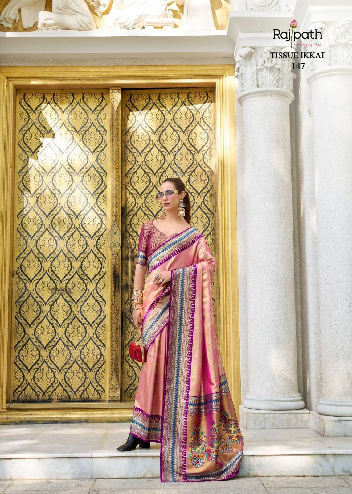 Rajpath Pajmata Soft Tissue Silk Weaving Rich Look  :