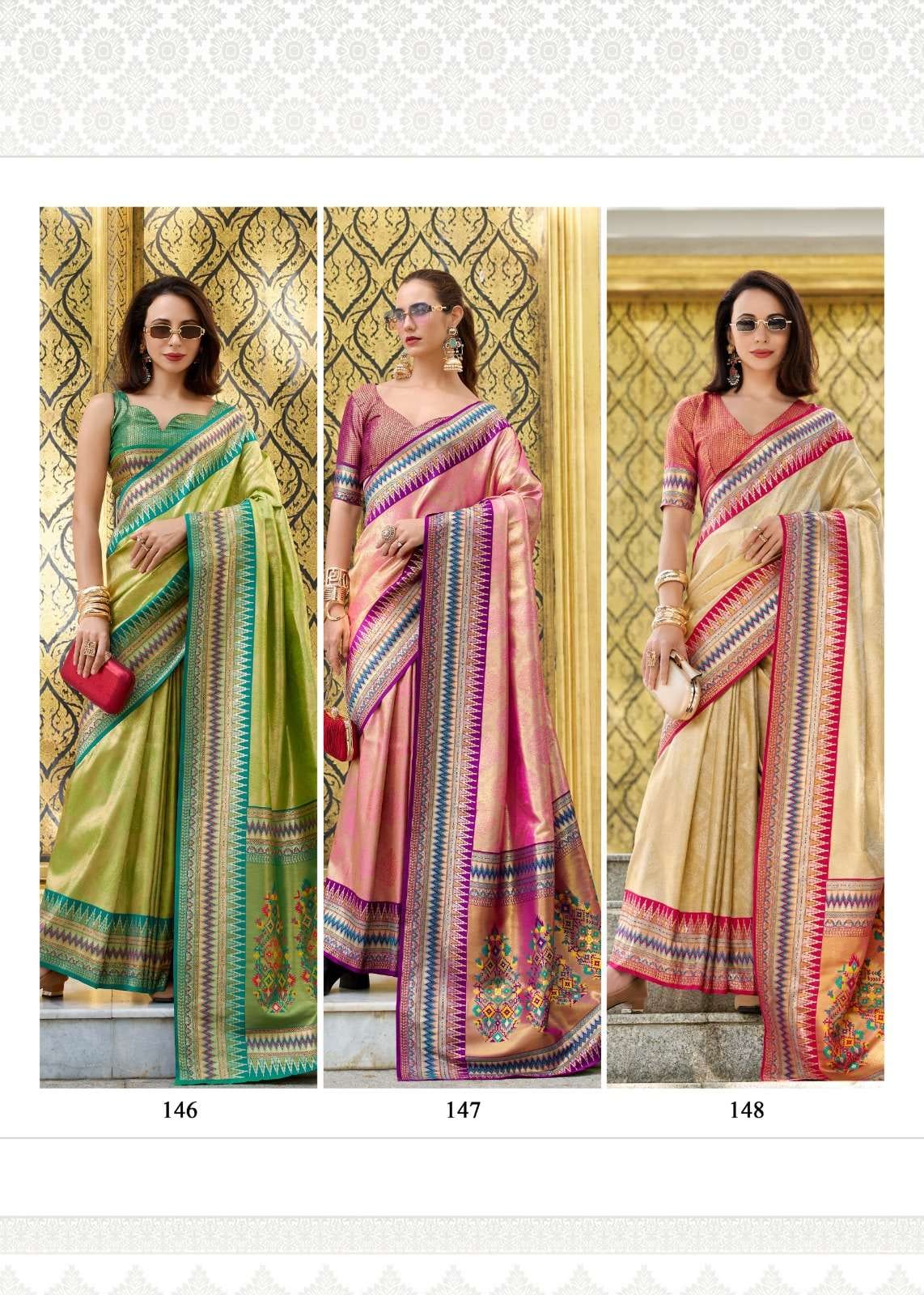 Rajpath Pajmata Soft Tissue Silk Weaving Rich Look  :