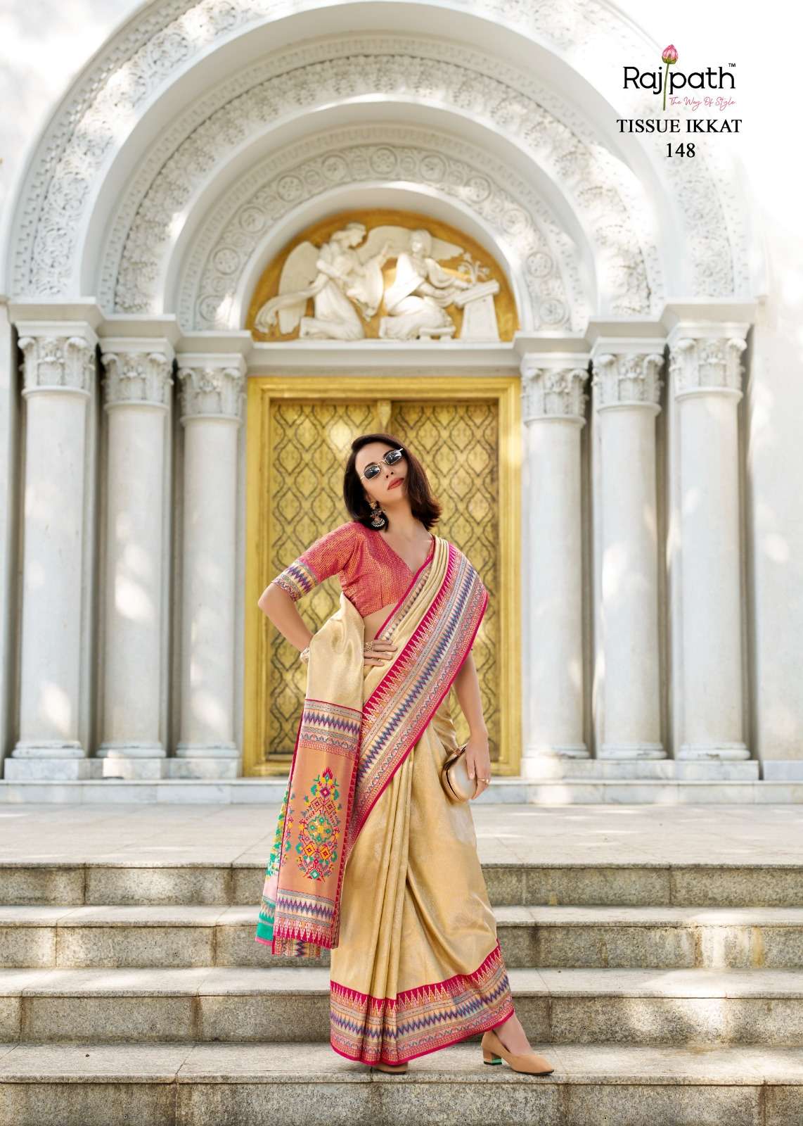 Rajpath Pajmata Soft Tissue Silk Weaving Rich Look  :