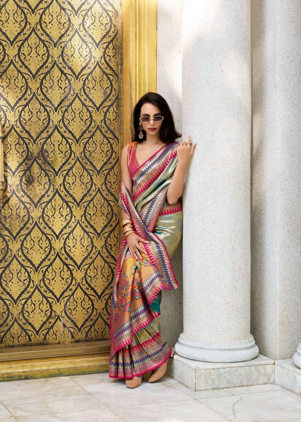 Rajpath Pajmata Soft Tissue Silk Weaving Rich Look  :