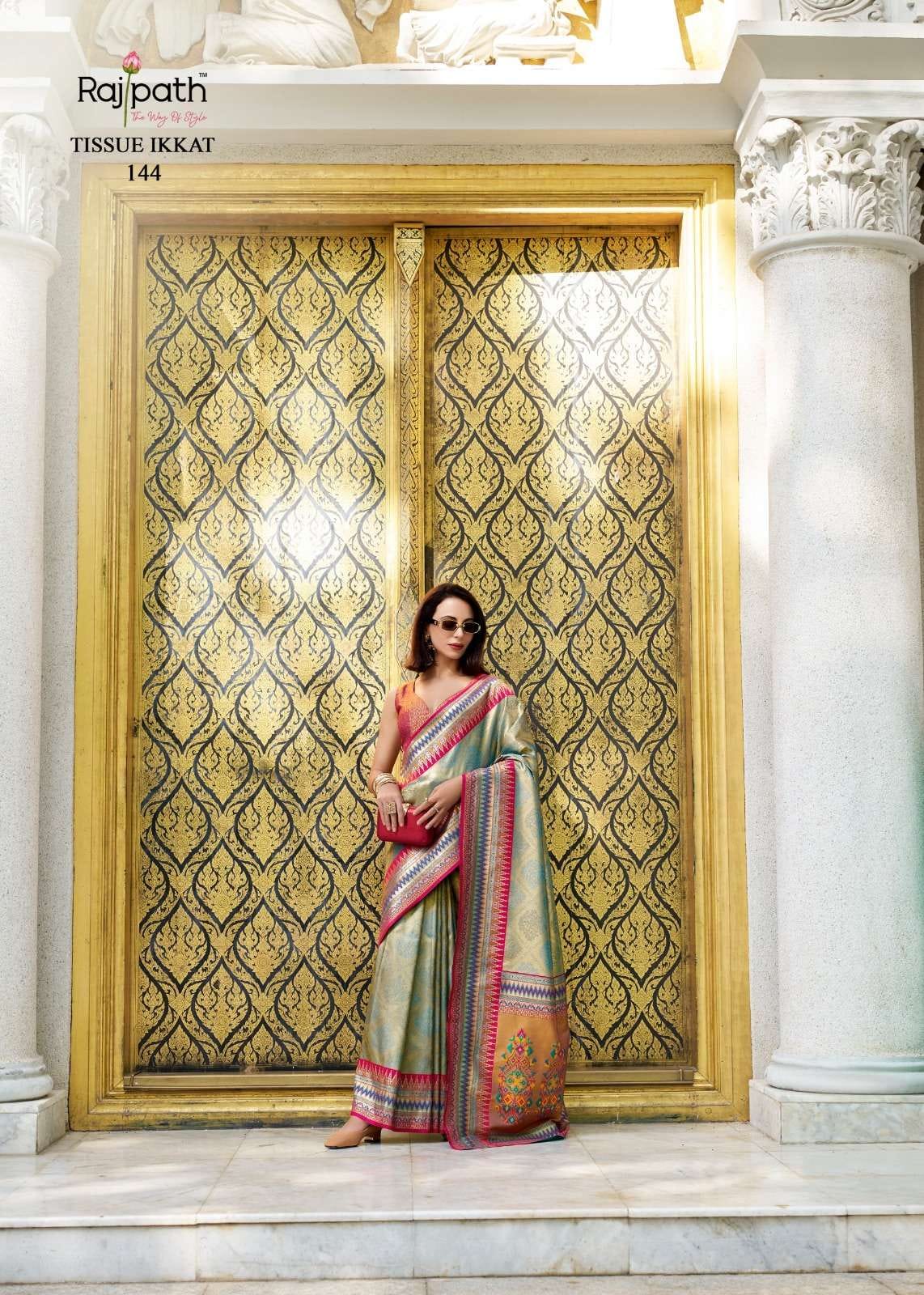 Rajpath Pajmata Soft Tissue Silk Weaving Rich Look  :