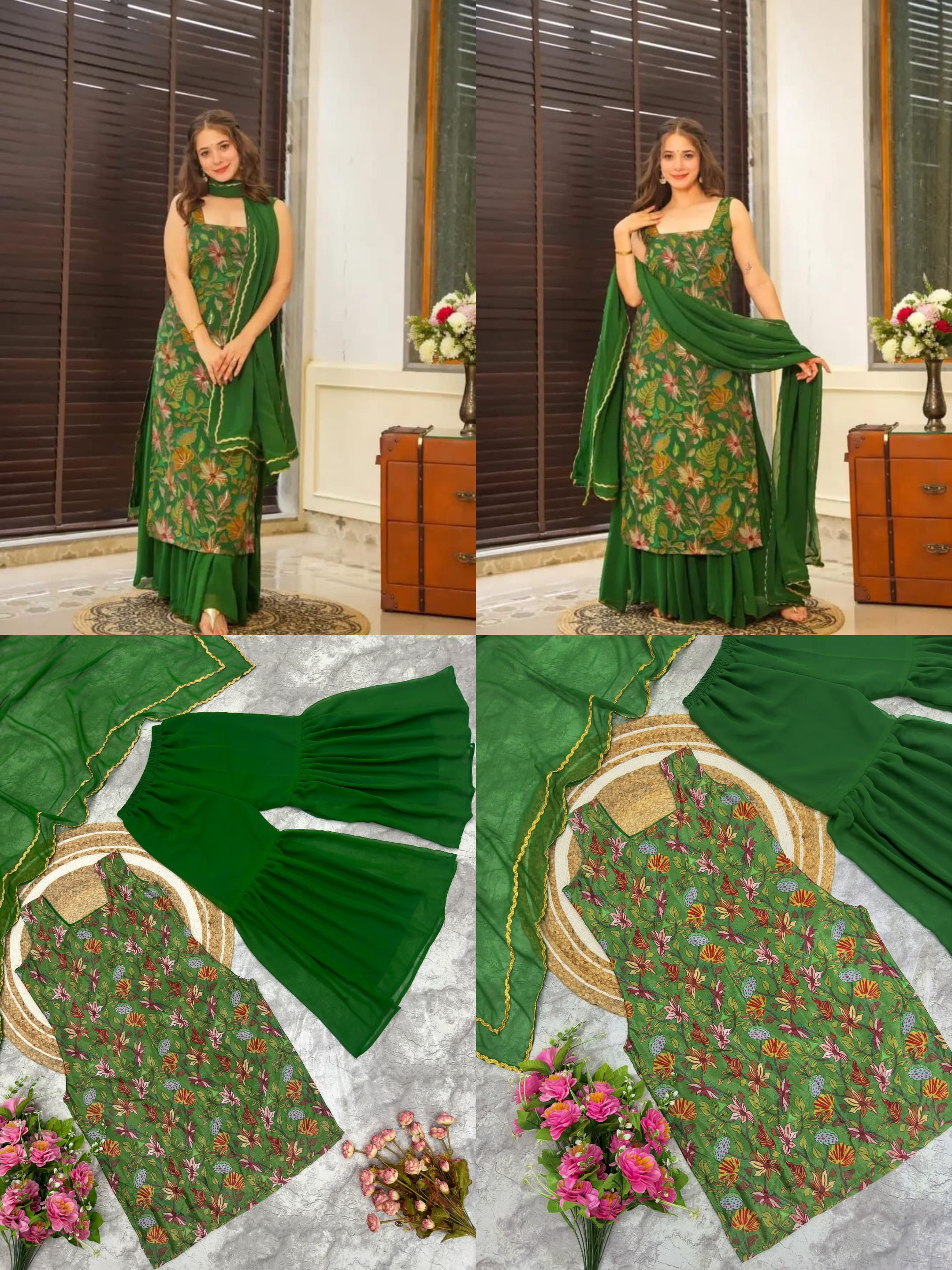 One More Super Hit Designer Party Wear Look New Top-Plazzo and Dupatta Design Launch*