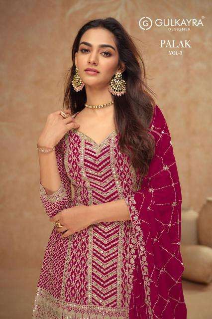 Gulkayra Designer Palak Vol 3 Wedding Wear Readymade Suits .