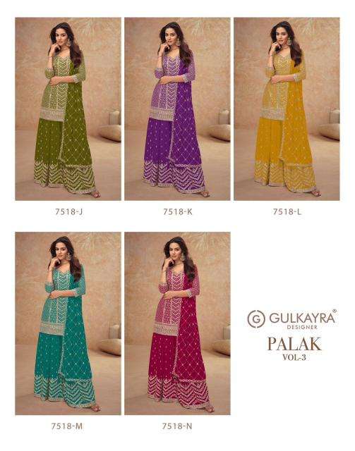 Gulkayra Designer Palak Vol 3 Wedding Wear Readymade Suits .