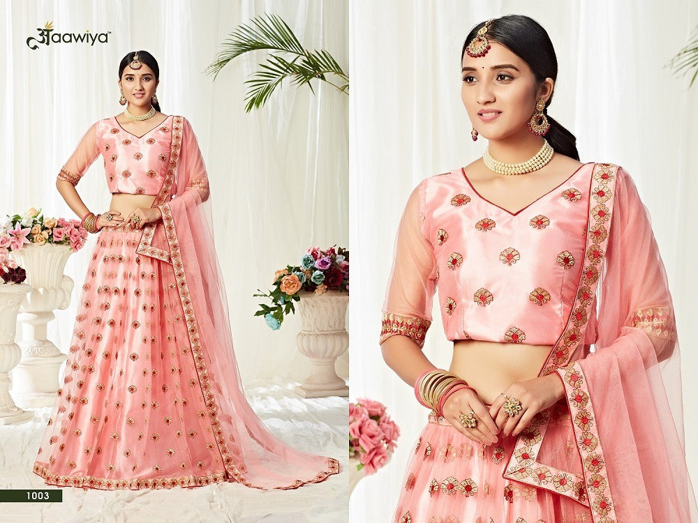 Lehenga : Premium Georgette Embellished With Heavy Sequins Work All Over With Heavy Cancan With Double Inner Covering With Heavy Flair Of 4+ Mtr