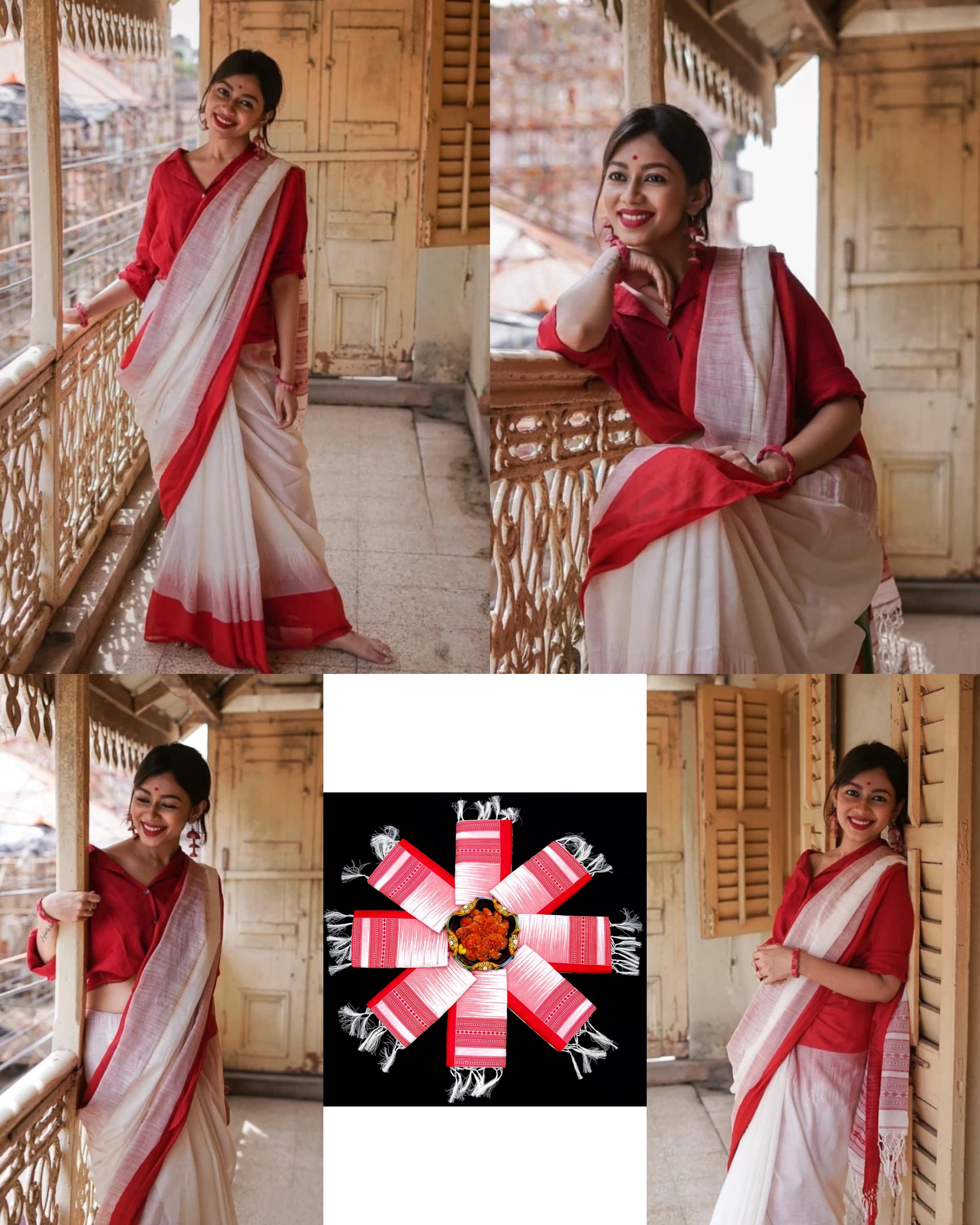 BEAUTIFUL RICH PALLU &amp; SLAB WEAVING WORK ON ALL OVER THE SAREE.