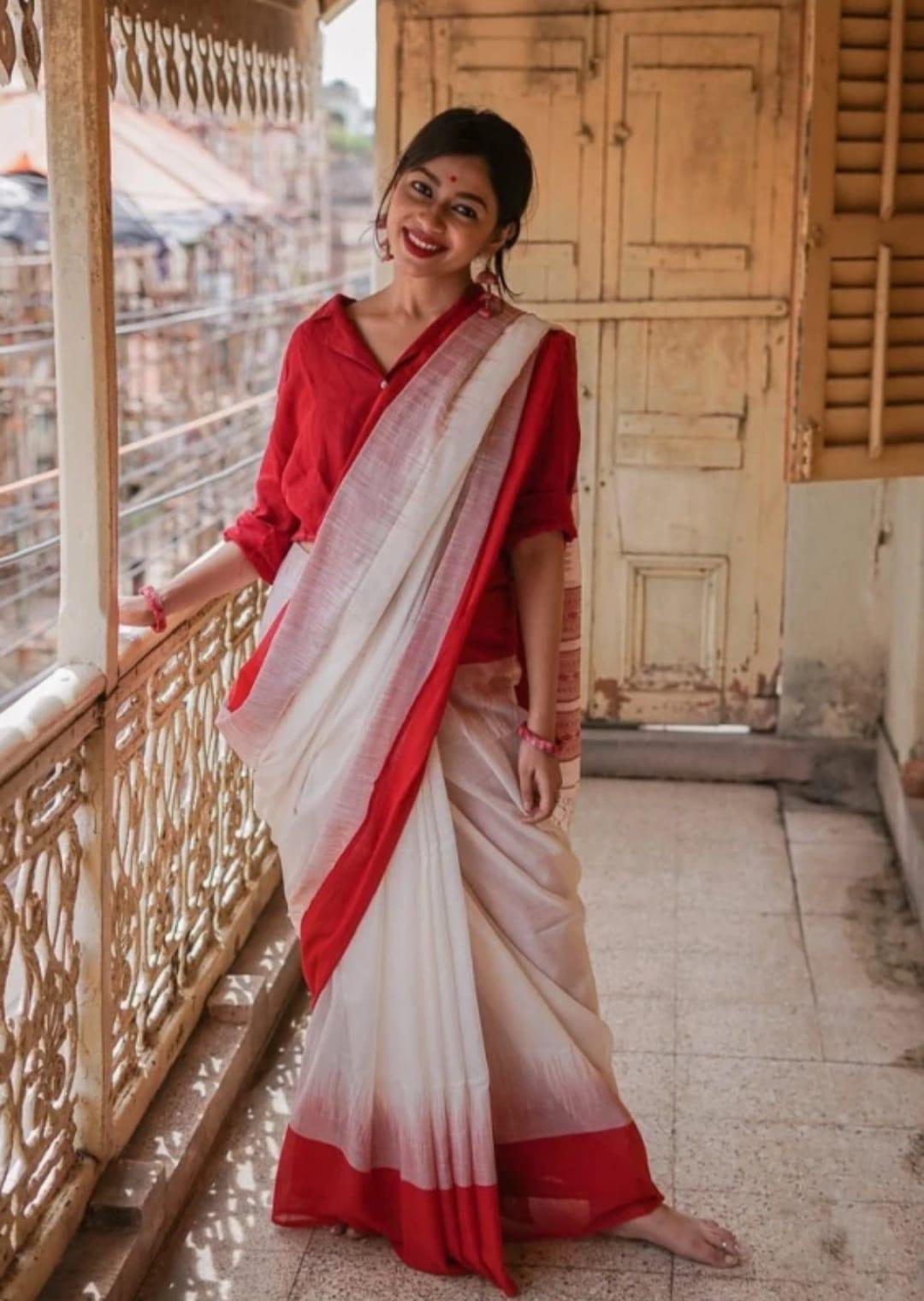 BEAUTIFUL RICH PALLU &amp; SLAB WEAVING WORK ON ALL OVER THE SAREE.