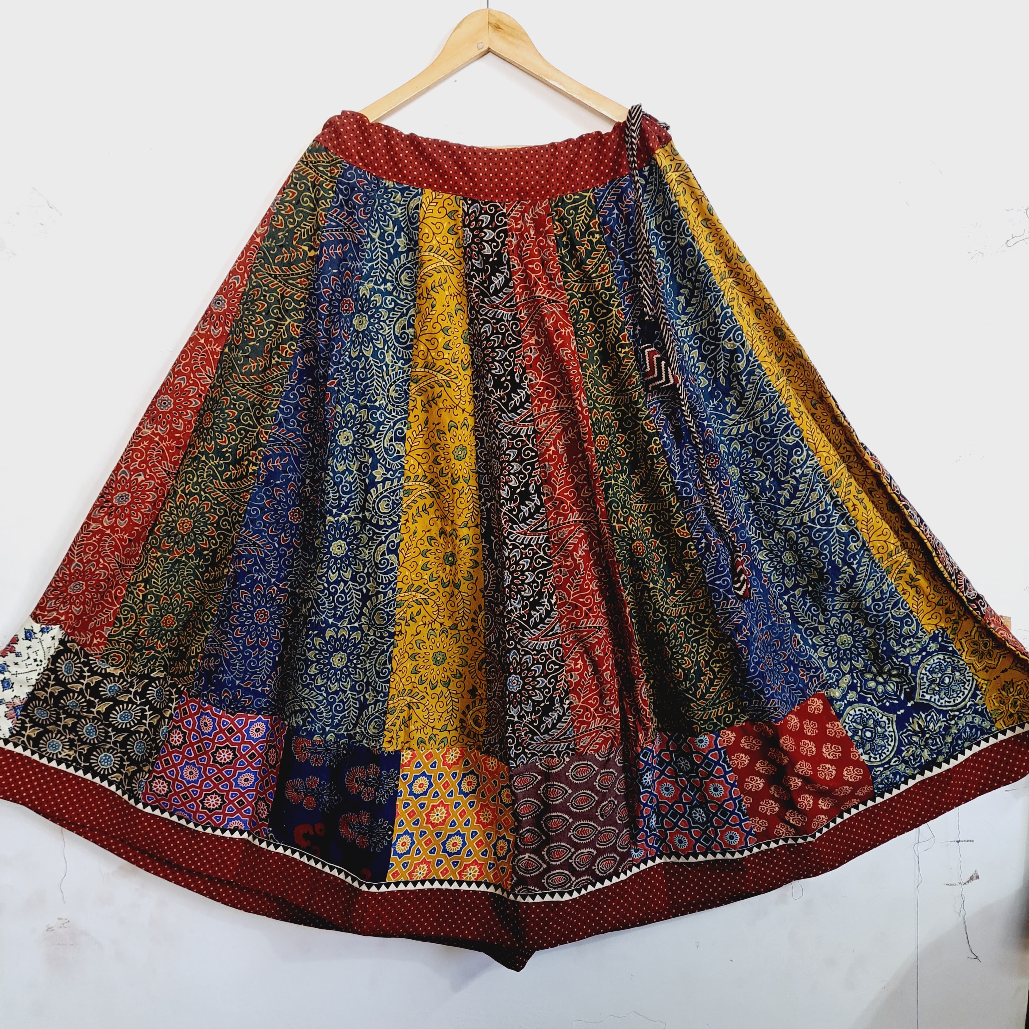 New ajrakh nutrural print mix and match kali skirts 😍*