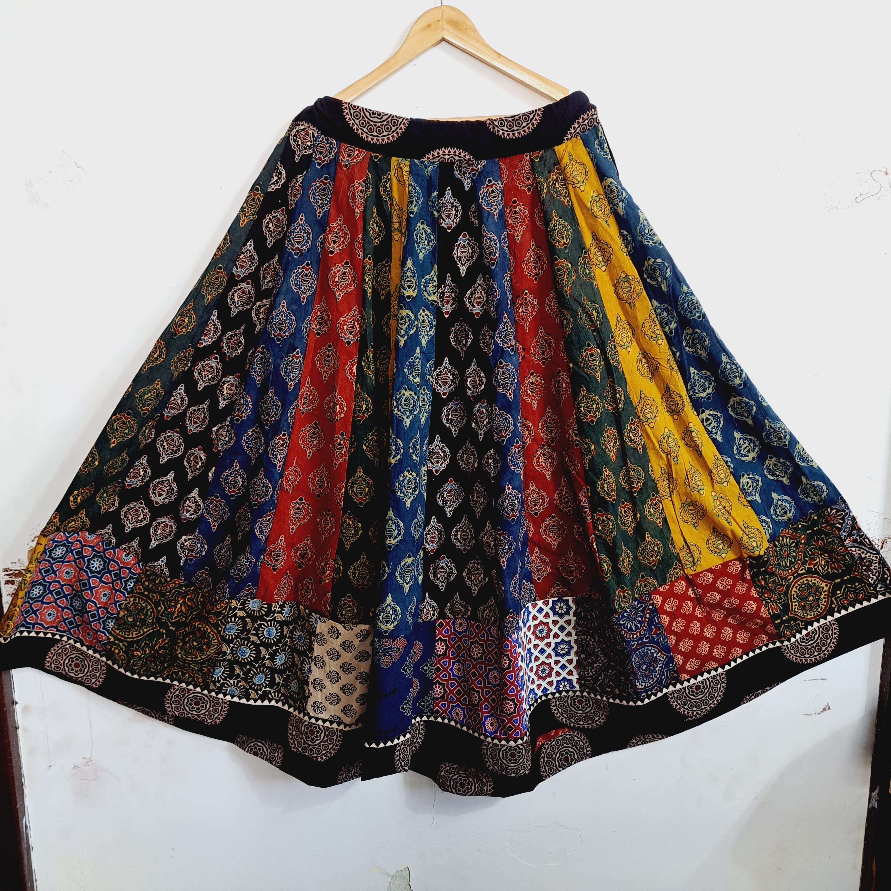 New ajrakh nutrural print mix and match kali skirts 😍*