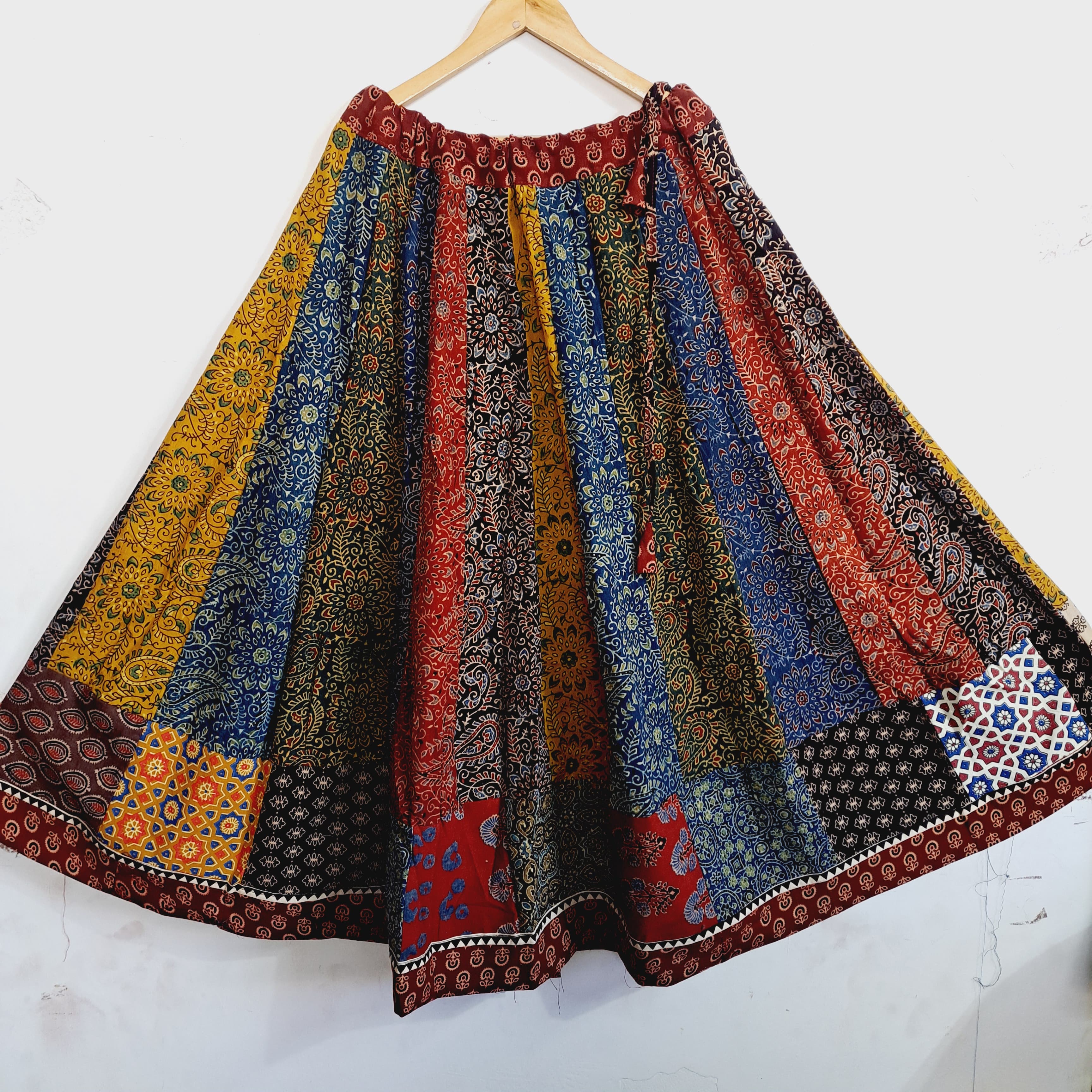 New ajrakh nutrural print mix and match kali skirts 😍*