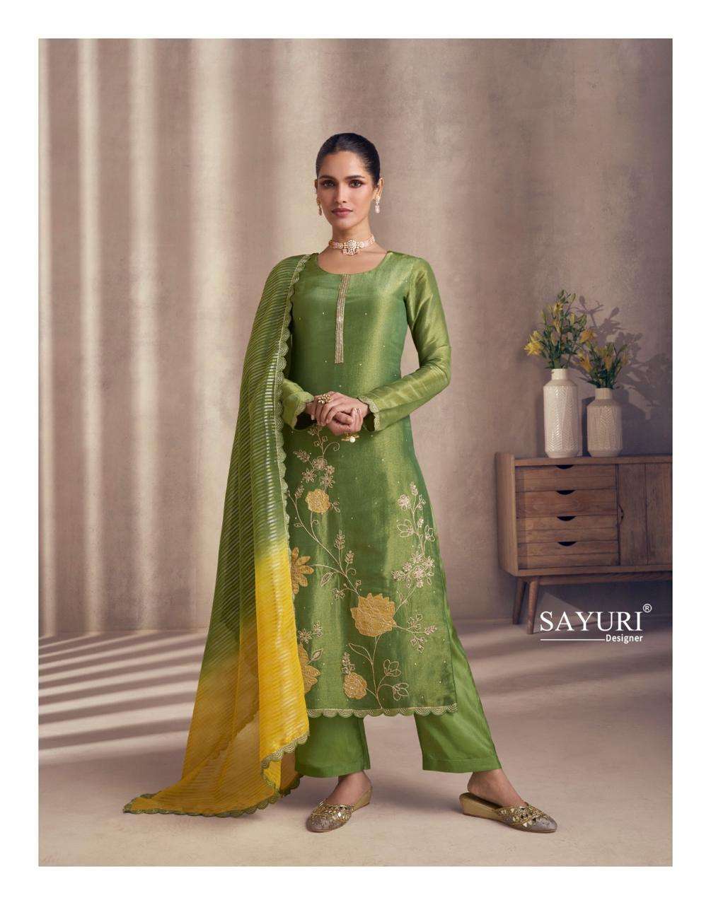 Sayuri Designer Naaz Real Silk With Designer  Readymade Suits .