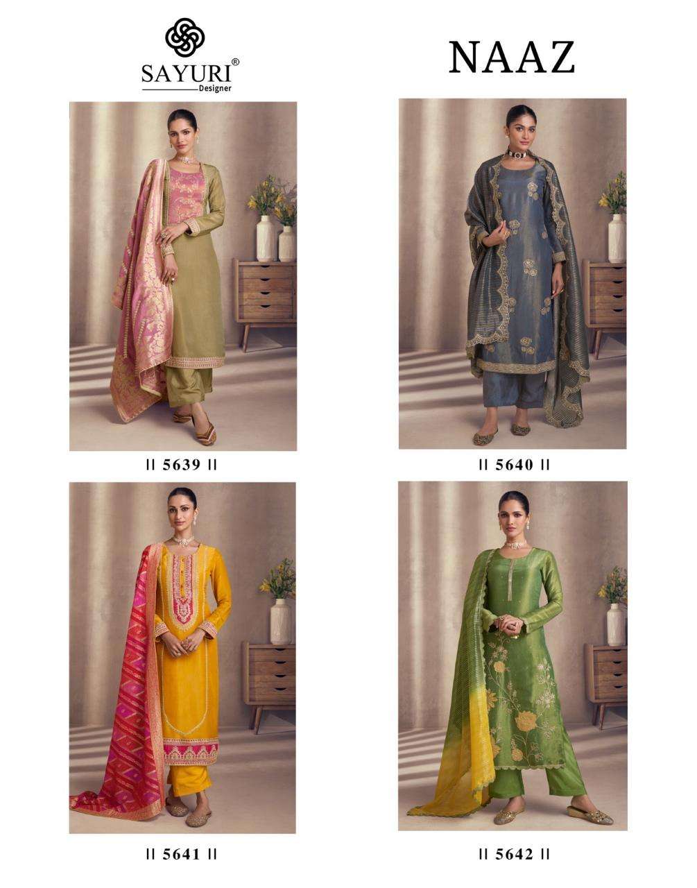 Sayuri Designer Naaz Real Silk With Designer  Readymade Suits .