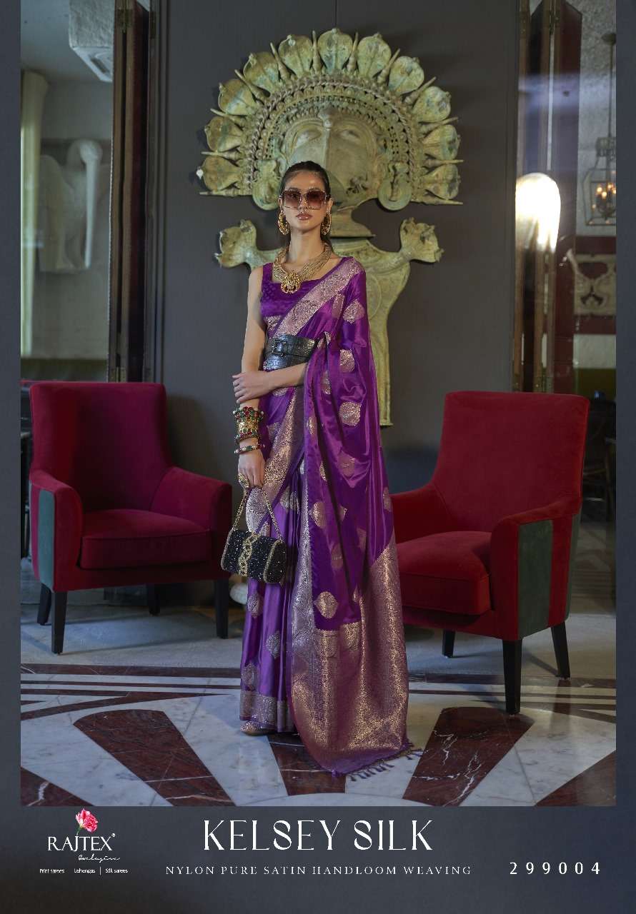 Rajtex Kelsey Silk Nylon Pure Satin Saree Collection