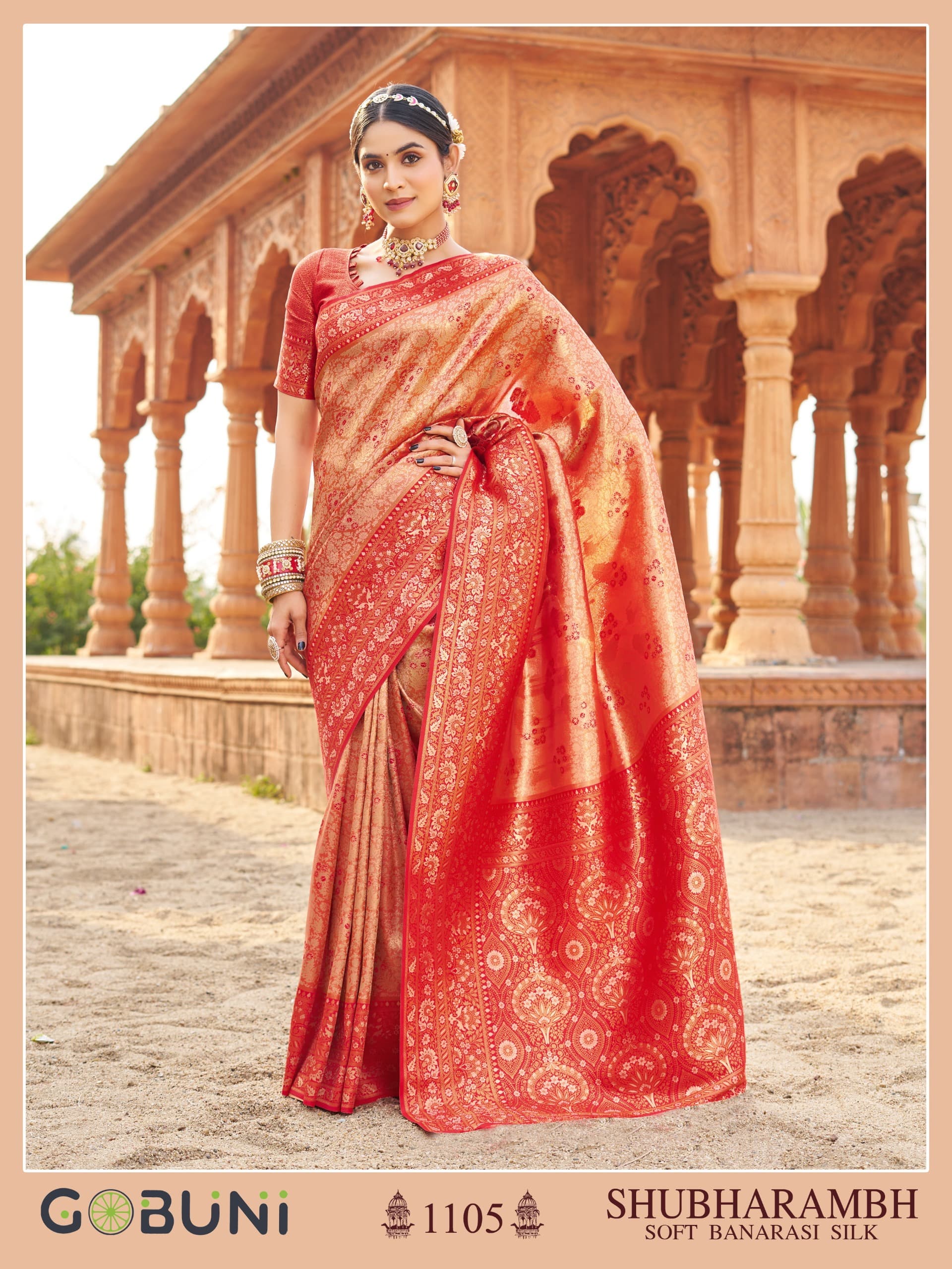 Soft Banarasi Silk With Beautiful Zari Weaving*