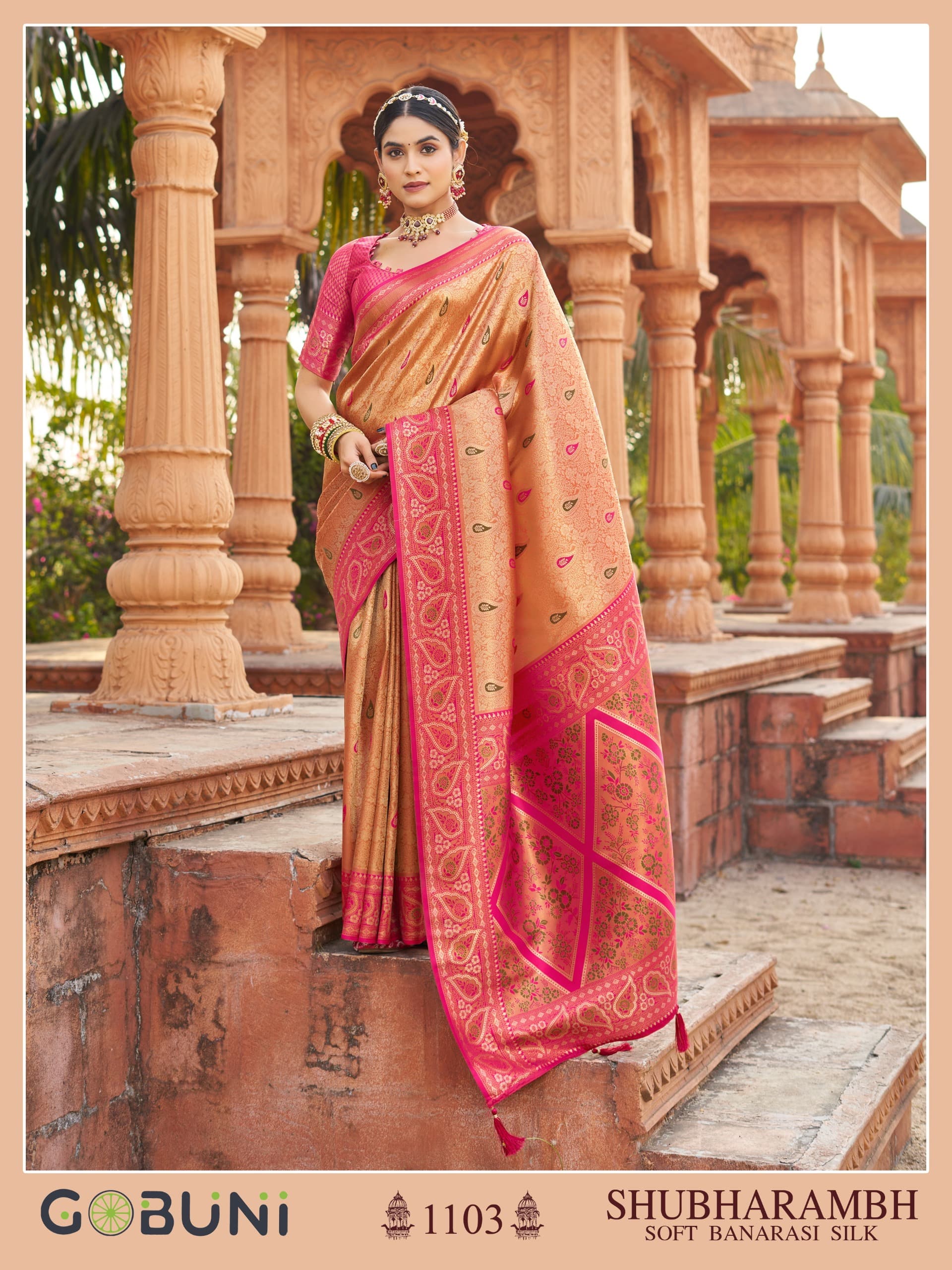 Soft Banarasi Silk With Beautiful Zari Weaving*