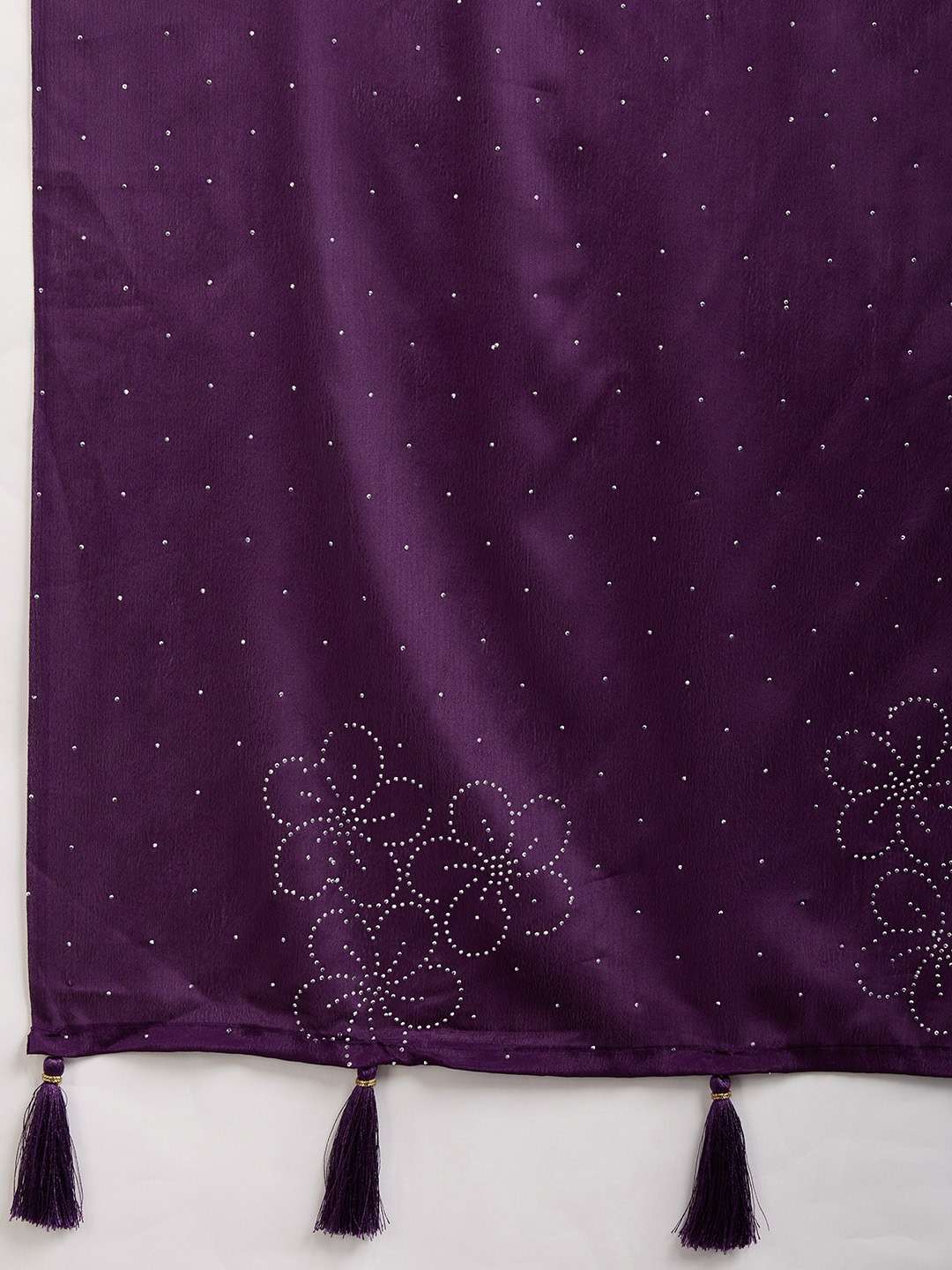 Ready to Wear Saree Fabric Purple - Rangoli Silk and Blouse - Mono Banglory - My Store