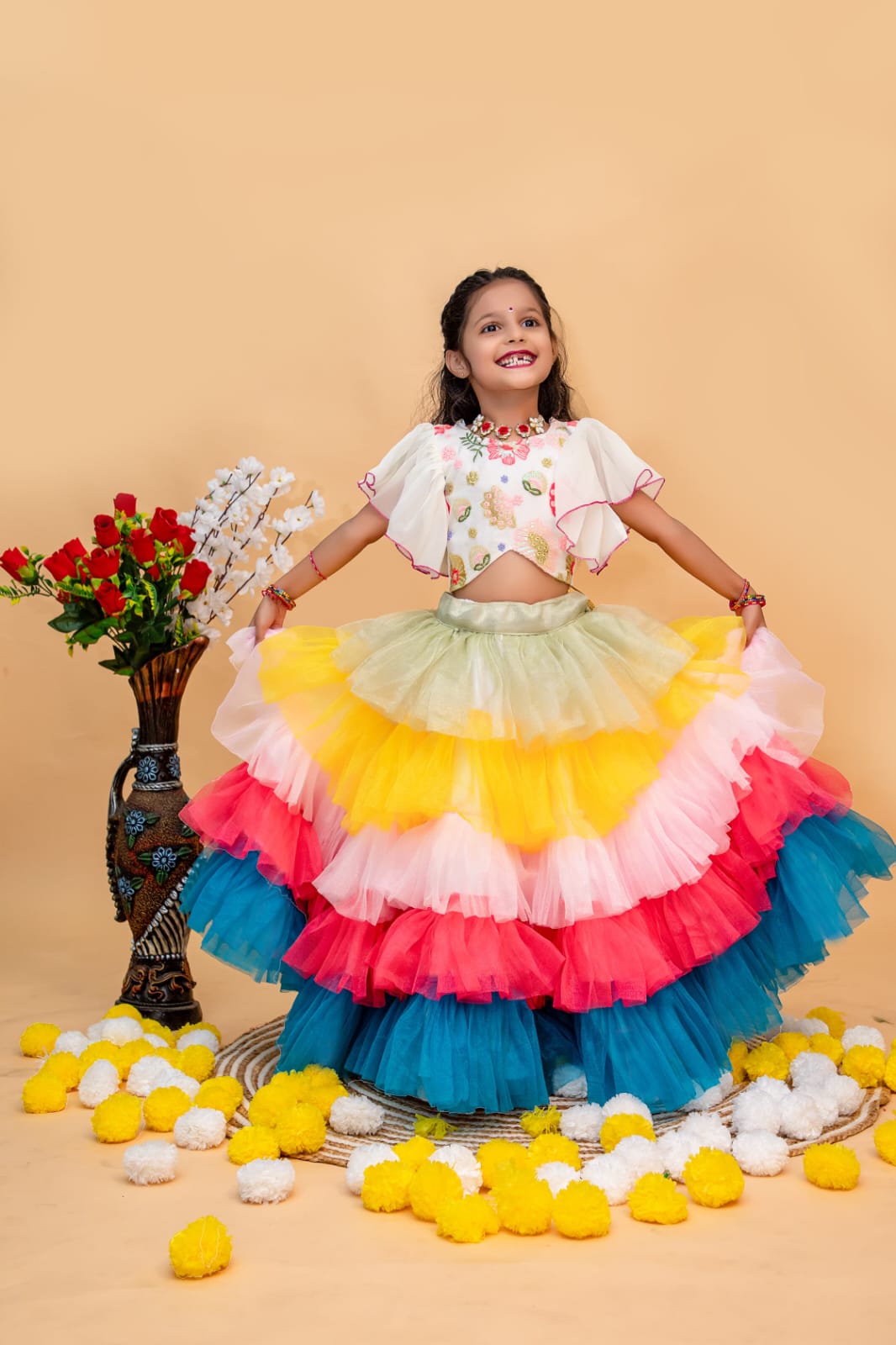 Kids Lehenga Blooming Georgette - My Store