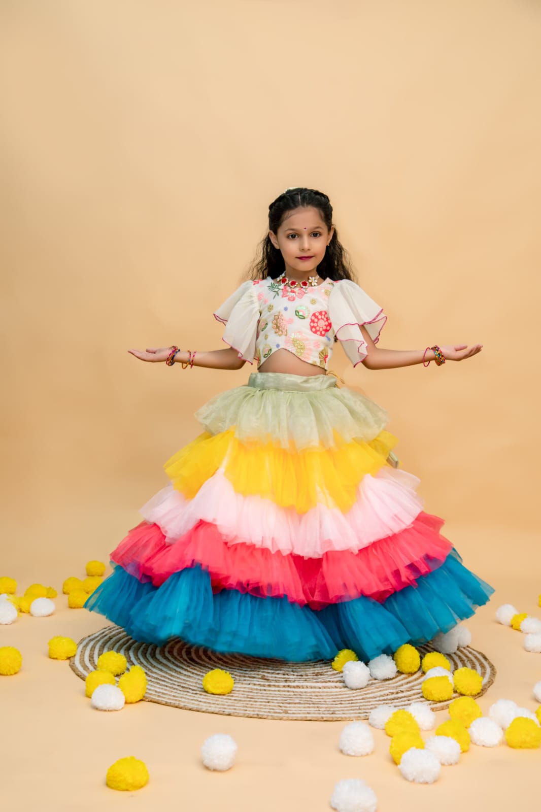 Kids Lehenga Blooming Georgette - My Store